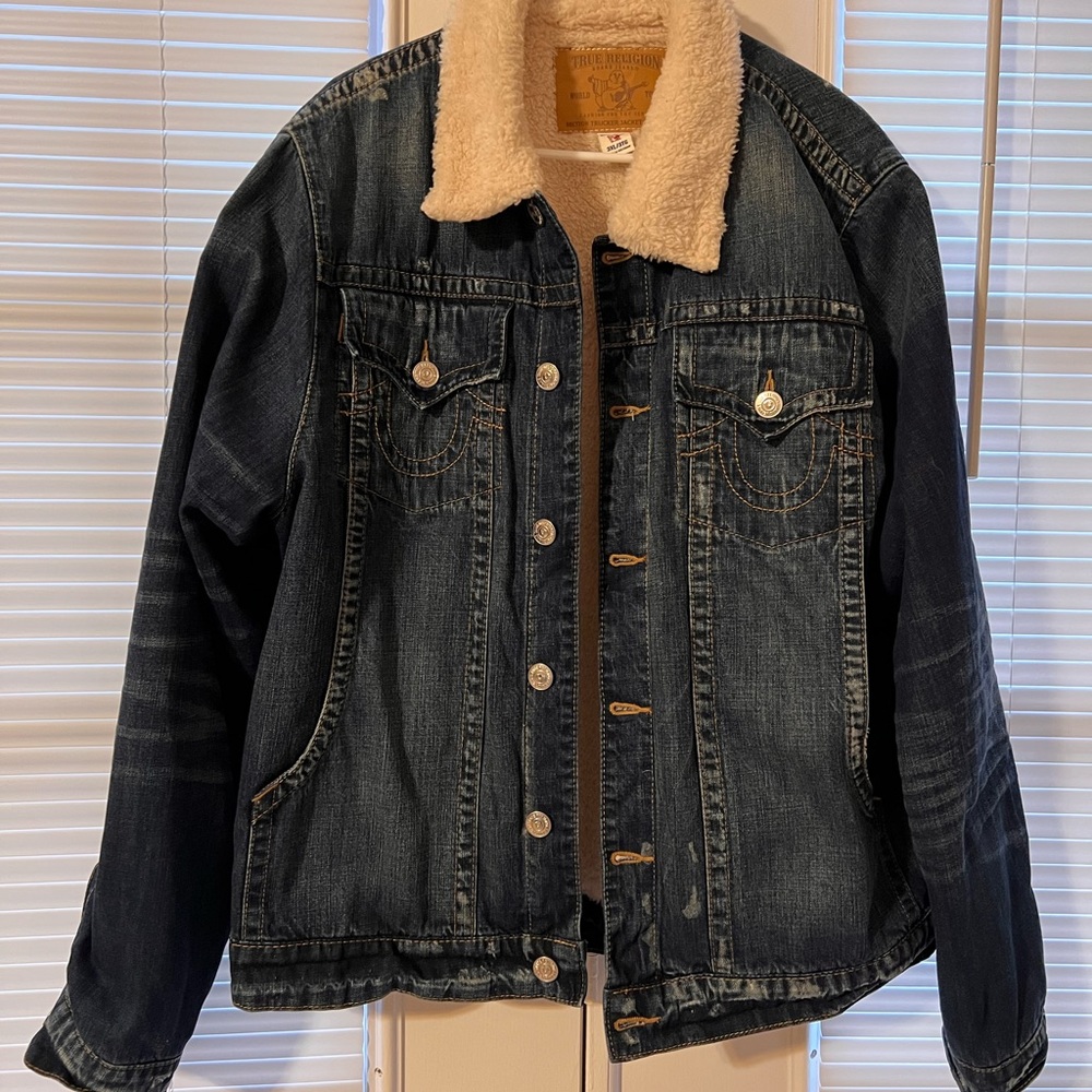 Denim, fleece lined jacket. Excellent condition!